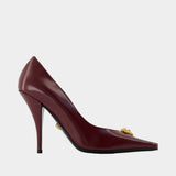 Pump T.105 Calf Leather - Versace - Leather - Burgundy