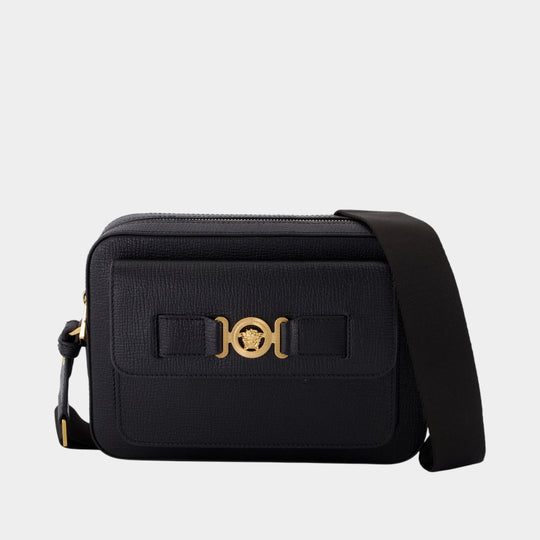 Crossbody Goat Leather Crossbody - Versace - Leather - Black