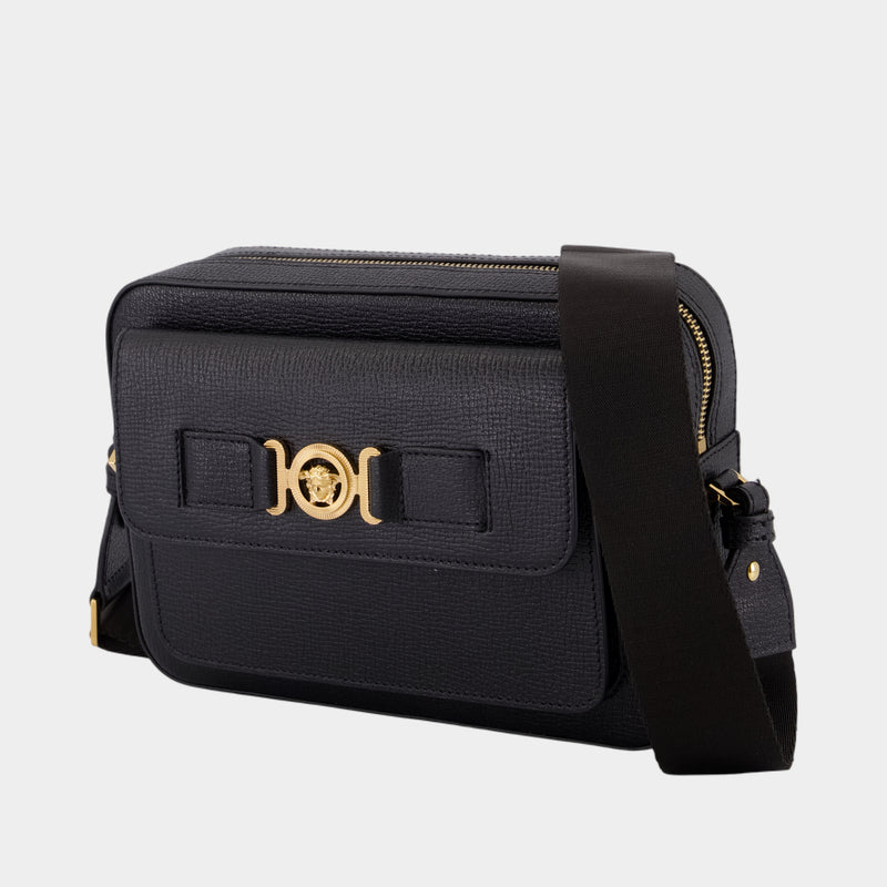 Crossbody Goat Leather Crossbody - Versace - Leather - Black