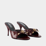 Mules Size 85 - Versace - Leather - Burgundy