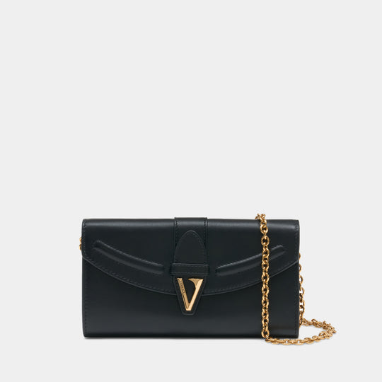 Wallet On Chain - Versace - Leather - Black