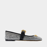 Ballerina flats - Versace - Leather - Black
