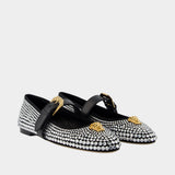 Ballerina flats - Versace - Leather - Black