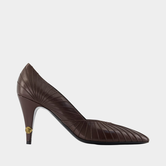 T.90 Pumps - Versace - Leather - Brown