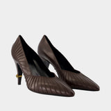 T.90 Pumps - Versace - Leather - Brown