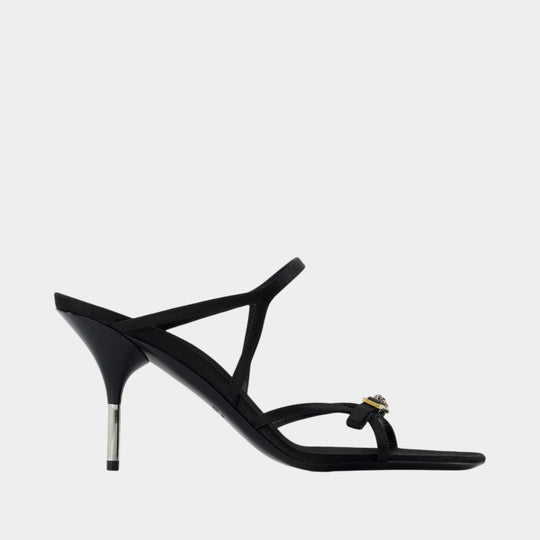Mule T.80 Pumps - Versace - Cotton - Black