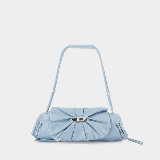 Scrunch D Small Shoulder Bag - DIESEL - Leather - Blue