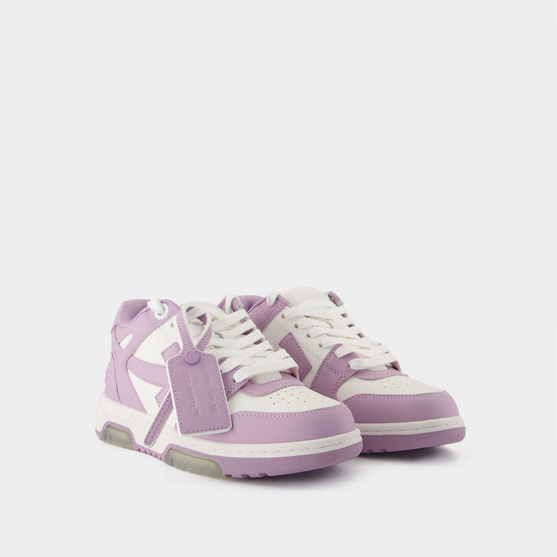 Out Of Office Sneakers - OFF WHITE - Leather - Purple
