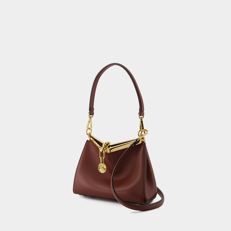 Vela Small Shoulder Bag - Etro - Leather - Brown