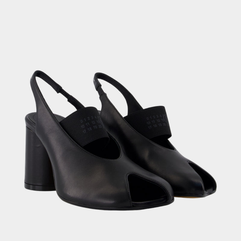 Sandals - MM6 Maison Margiela - Leather - Black