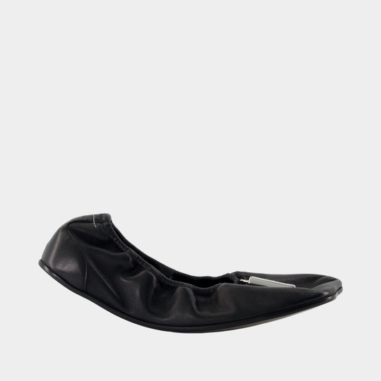 Ballerinas - MM6 Maison Margiela - Leather - Black