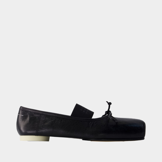 Ballerinas - MM6 Maison Margiela - Leather - Black