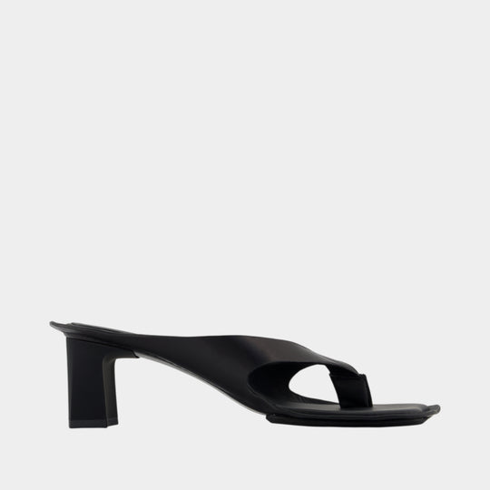 Sandals - MM6 Maison Margiela - Leather - Black