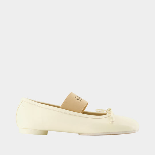 Ballerina flats – MM6 Maison Margiela – Leather – Ivory