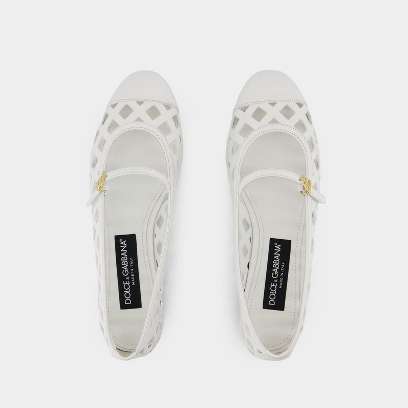 Ballerinas - Dolce&Gabbana - Leather - White