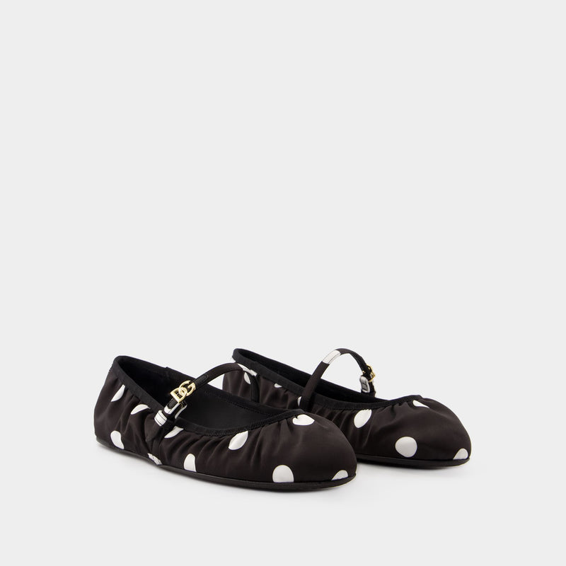 Ballerinas - Dolce&Gabbana - Cotton - Black/White