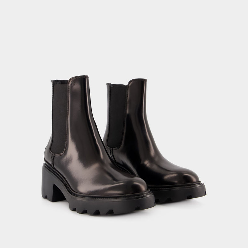 Gomma Carro T60 Boots - Tod's - Leather - Black