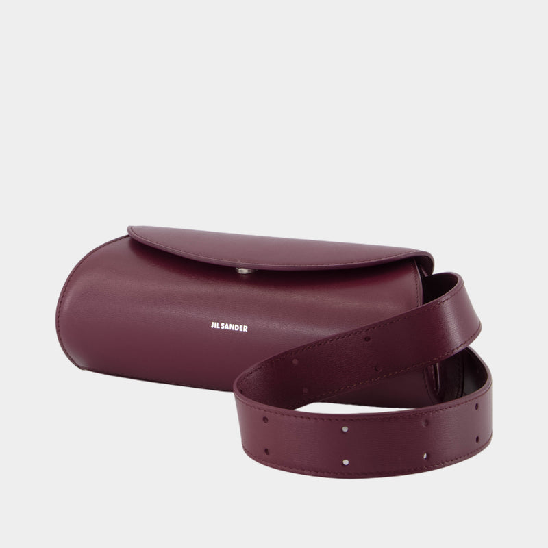 Cannolo Mini Purse - Jil Sander - Leather - Burgundy
