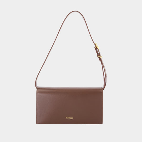 All Day W/buckle Crossbody - Jil Sander - Leather - Brown