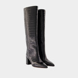 Anja 70 Boots - Paris Texas - Leather - Black
