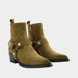 Debbie Ankle Boots - Golden Goose Deluxe Brand - Leather - Khaki