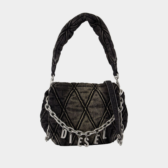 Charm-D Small Shoulder Bag - DIESEL - Cotton - Black