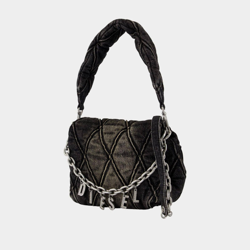 Charm-D Small Shoulder Bag - DIESEL - Cotton - Black