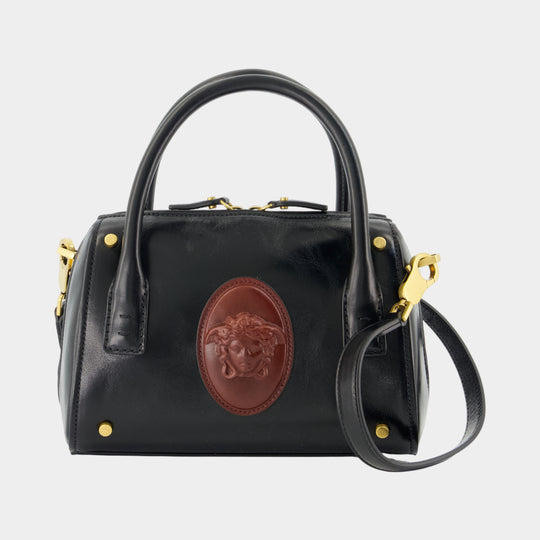 Small Boston Shoulder Bag - Versace - Leather - Black