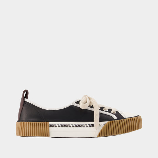 Sneakers - Versace - Leather - Black