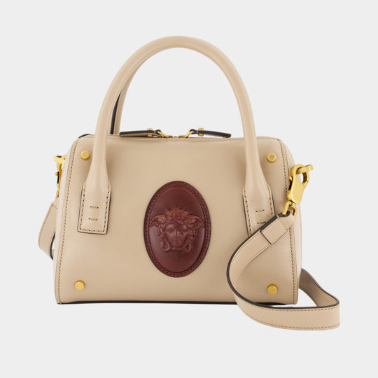 Small Boston Crossbody - Versace - Leather - Ivory