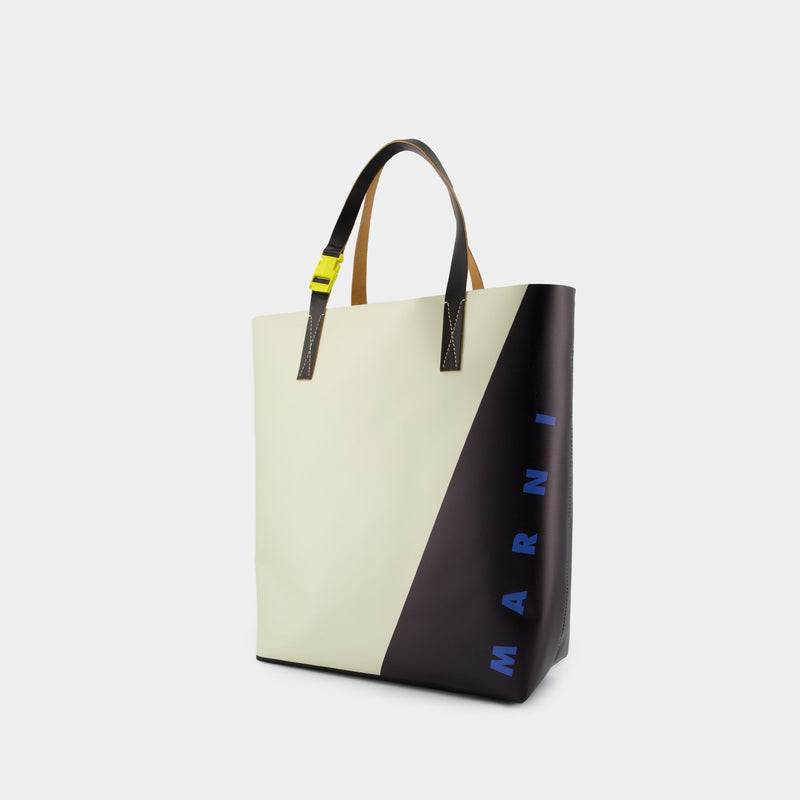 N/s Shopper Bag - Marni - Synthetic - White/Black