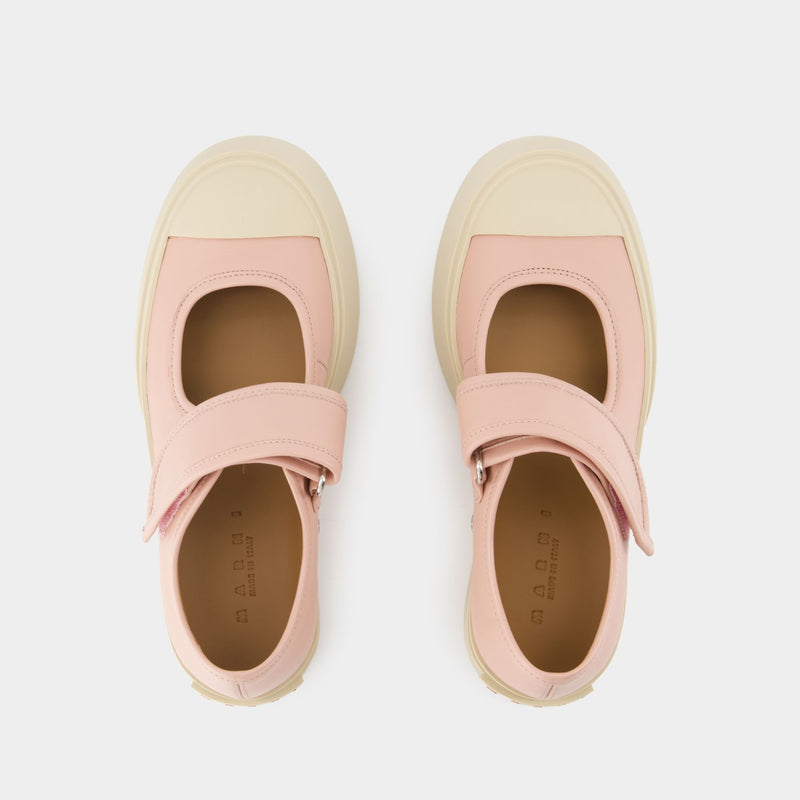 Mary Jane Sneakers - Marni - Leather - Pink