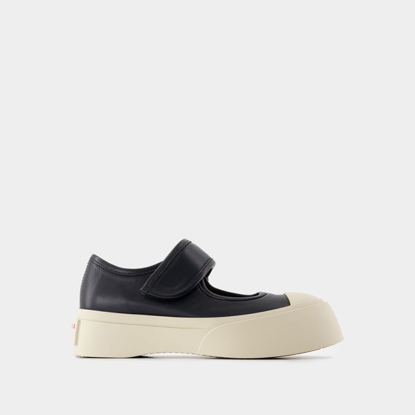 Mary Jane Sneakers - Marni - Leather - Black