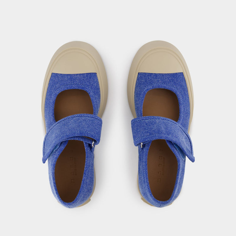 Mary Jane Sneakers - Marni - Cotton - Blue