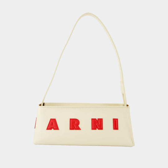 Museo Shoulder Bag - Marni - Leather - White