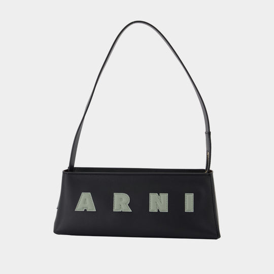 Museo Shoulder Bag - Marni - Leather - Black