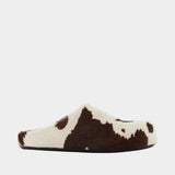 Fussbett mules - Marni - Leather - White/Brown