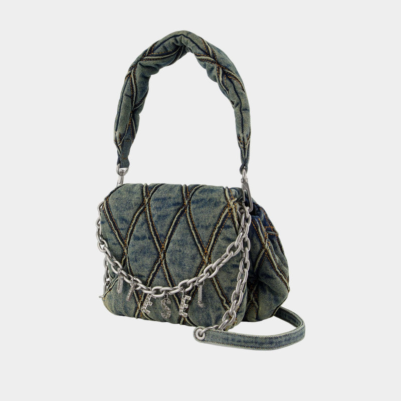 Char- D Small Shoulder Bag - DIESEL - Cotton - Blue