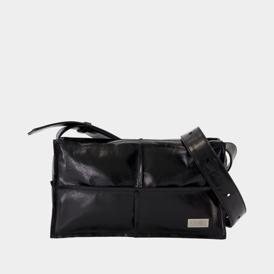 Top Handle Mini Crossbody - MM6 Maison Margiela - Leather - Black