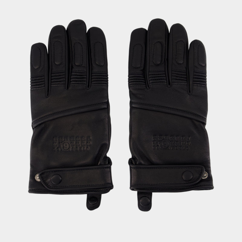 Gloves - MM6 Maison Margiela - Leather - Black