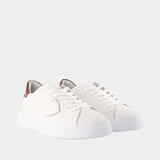 Temple Low Man Sneakers - Philippe Model - Leather - White