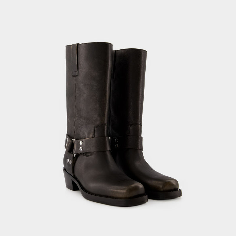 Roxy 45 Boots - Paris Texas - Leather - Black