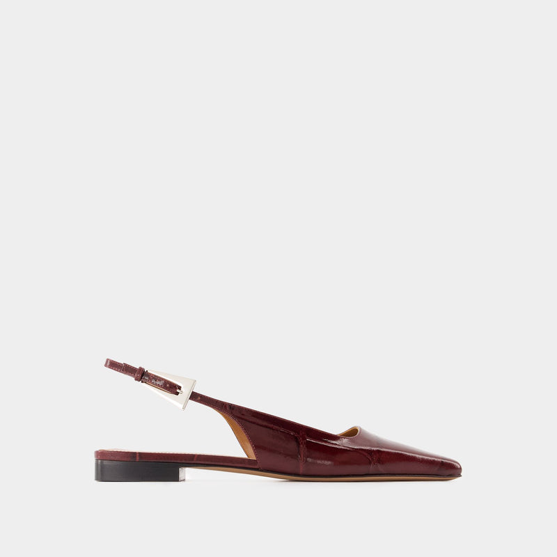 Bettina 10 Slingback - Paris Texas - Leather - Burgundy