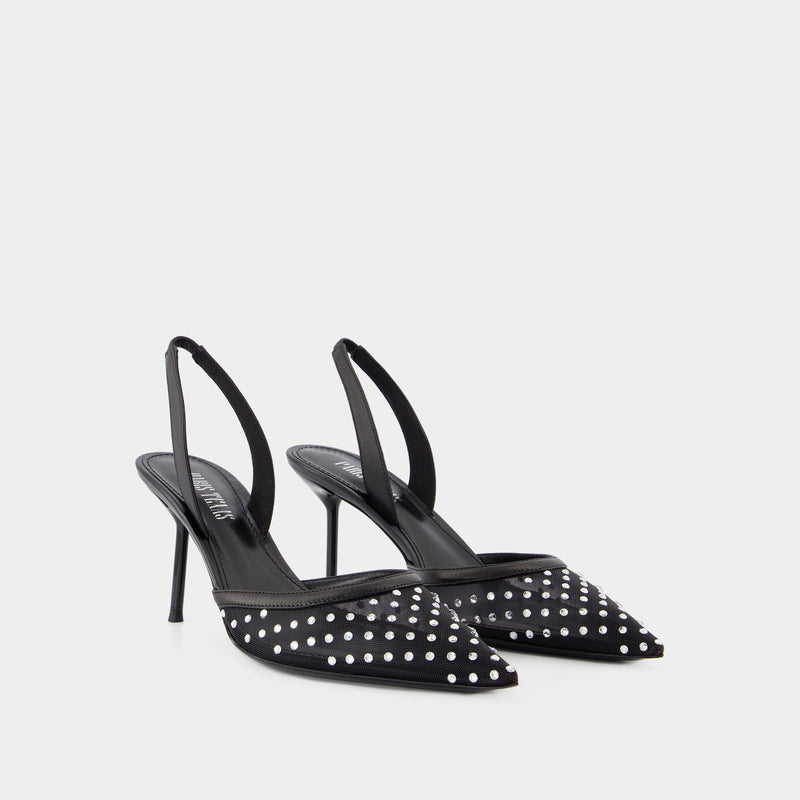 Lidia Slingback 70 Pumps - Paris Texas - Synthetic - Black