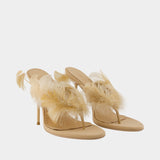 Lidia Sandals - Paris Texas - Synthetic - Beige
