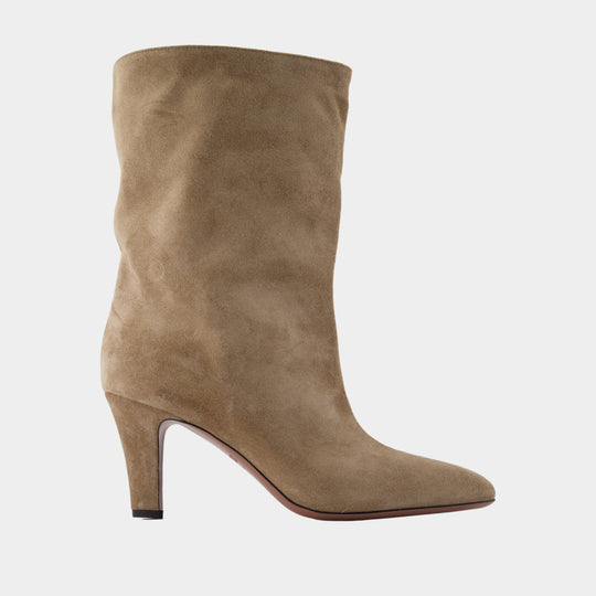 Elsa 75 Ankle Boots - Paris Texas - Leather - Beige