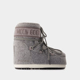 Icon Low Felt Boots - Moon Boot - Synthetic - Grey