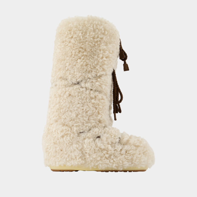 Icon Curly Extra Boots - Moon Boot - Synthetic - White
