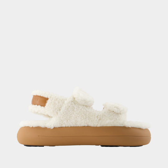 Sandals - Moon Boot - Leather - White/Brown