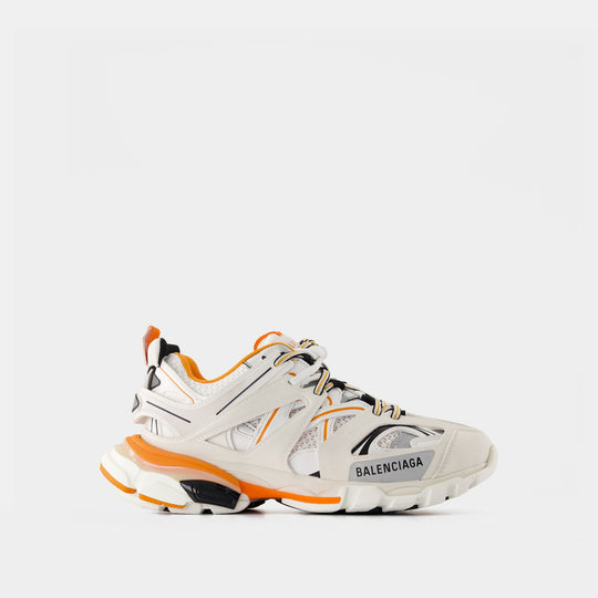 Track Sneakers - Balenciaga - Synthetic - White/Orange